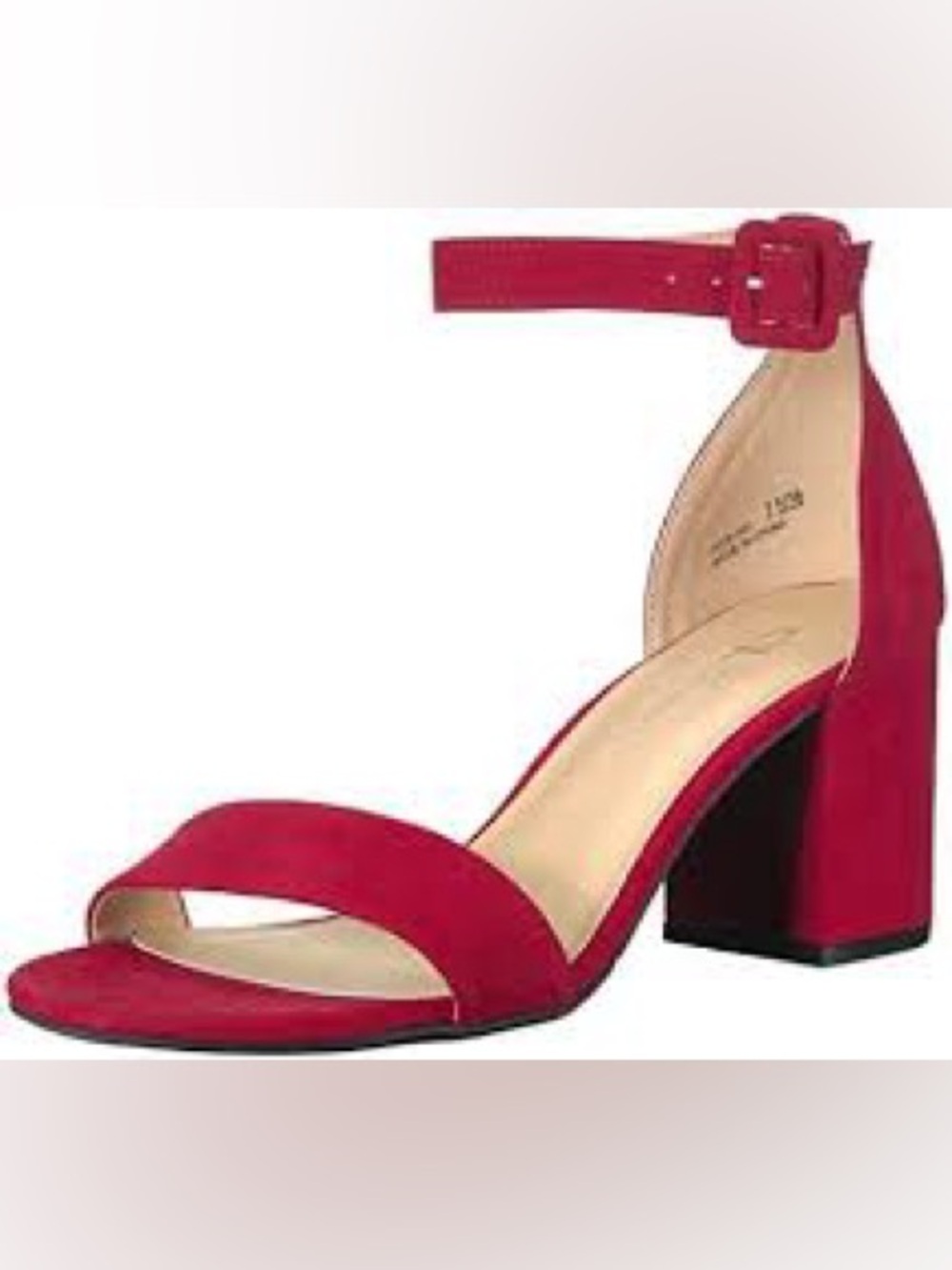 CL BY LAUNDRY Red Velvet Jody Ankle-Strap Block Heel Sandals - 8.5